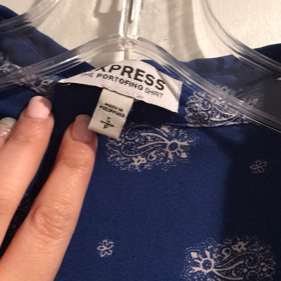 Express Paisley Print Portofino Shirt - Picture 2 of 3